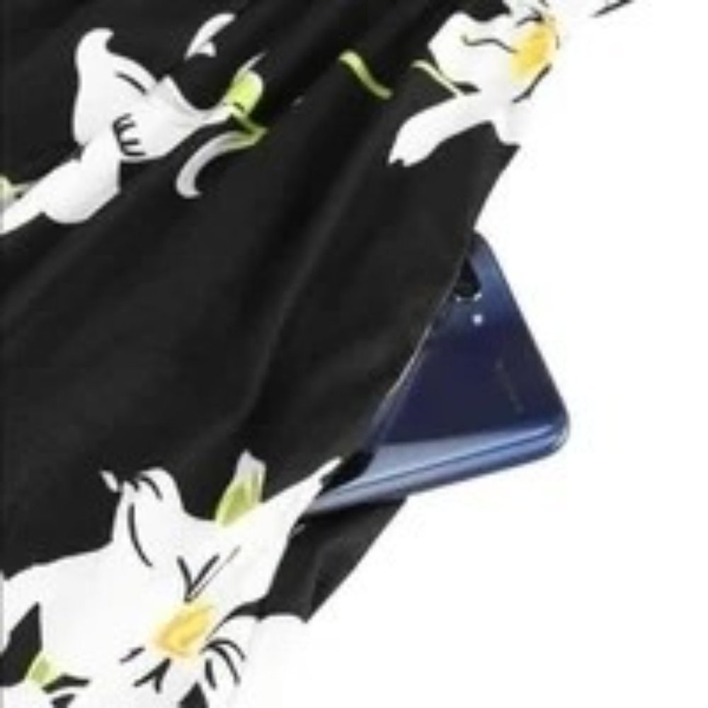 Ouges - Black Floral Dress‎ w/Pockets- Small NWT - image 5